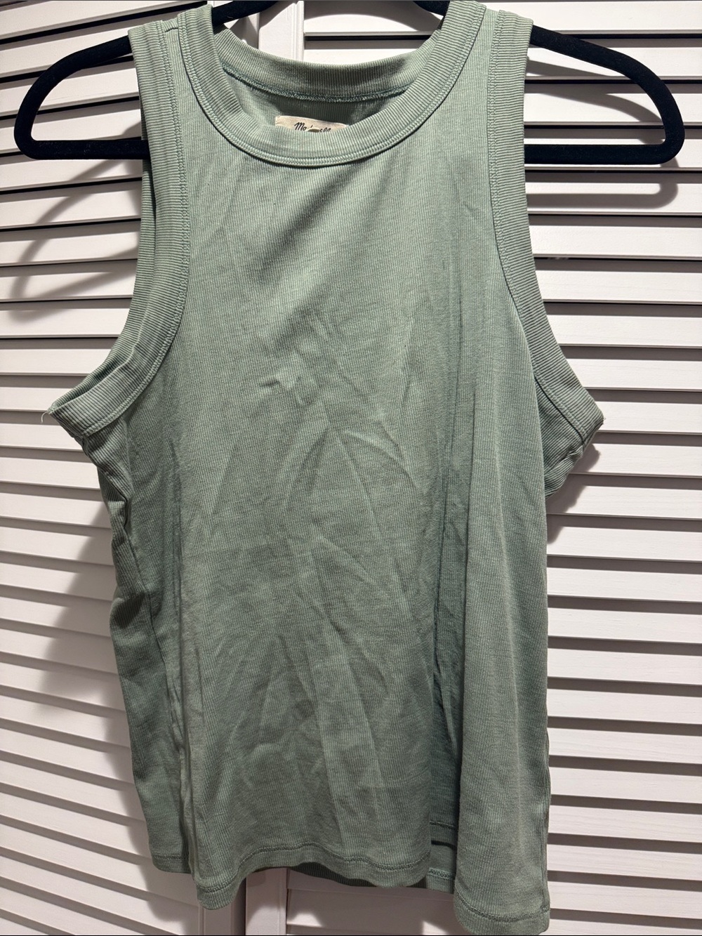 Madewell Mint Green Ribbed Tank Top